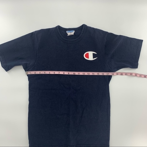 VTG 90s Champion Brand Big C Logo Short Sleeve Tee - Picture 7 of 14
